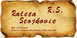 Raleta Stojković vizit kartica